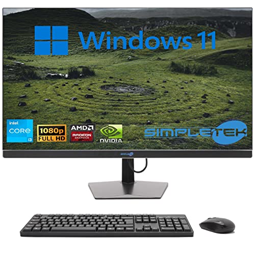 SIMPLETEK - All-in-One PC 27" Display Curved Windows 11 | Core i3 12° Gen Grafikkarte RX550 4GB | 32GB DDR4 SSD 2TB | Arbeit, Gaming von SIMPLETEK