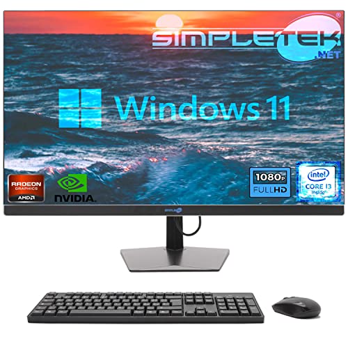 SIMPLETEK - All-in-One-PC 27" FHD Core i3 Windows 11 Grafikkarte nVidia GT730 4GB | 16GB RAM SSD 960GB | Leistungsstark und vielseitig, Arbeit und Unterhaltung von SIMPLETEK