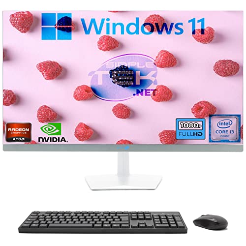 SIMPLETEK - All-in-One-PC 27" FHD Core i3 Windows 11 Grafikkarte nVidia GT730 4GB | 16GB RAM SSD 960GB | Leistungsstark und vielseitig, Arbeit und Unterhaltung von SIMPLETEK