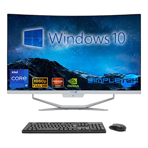 SIMPLETEK - All-in-One-PC 27" Gebogen Windows 10 | Core i9 Prozessor 12. Gen mit GTX1660 Grafikkarte 6GB | 64GB DDR4 SSD 4TB von SIMPLETEK