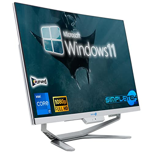 SIMPLETEK - All-in-One-PC mit 24 Zoll (24 Zoll) FHD Core i7 Bis 3.60 GHz Windows 11 Pro integrierte Webcam mit Maus und Wireless-Tastatur | 16 GB RAM SSD 960 GB von SIMPLETEK