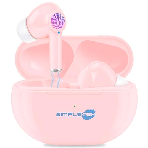SIMPLETEK - Bluetooth 5.0 Wireless Stereo In-Ear Kopfhörer mit Ladehülle - Kompatibel mit Smartphone, Laptop, Konsole (überholt) von SIMPLETEK