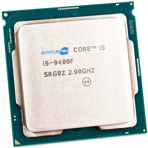 SIMPLETEK - CPU-Prozessor Core i5 9400F LGA 1151 LGA1151 V2 ohne GPU 6C/6T 4,10 GHz (ohne Kühlkörper, ohne Box, benötigt eine dedizierte Grafikkarte nicht im Lieferumfang enthalten) von SIMPLETEK