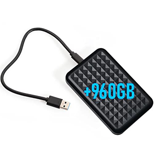 SIMPLETEK – Caddy Externe Adapter Box Tragbare SSD HDD 2,5 Zoll mit 960 GB | Typ C, USB 3.2 GEN1, 5 Gbps von SIMPLETEK