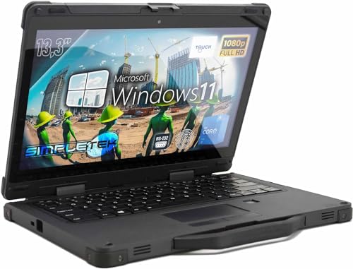 SIMPLETEK - Laptop Rugged Core i5 11. Generation Display 13" FHD Touchscreen | 16GB RAM und SSD 120GB Windows 11 Pro | Large Battery Stoßfest Staubdicht IP65 Seriell RS232 SIMPLETEK - Laptop Rugged Core i5 11. Generation Display 13" FHD Touchscreen | 16GB RAM und SSD 120GB Windows 11 Pro | Large Battery Stoßfest Staubdicht IP65 Seriell RS232 von SIMPLETEK
