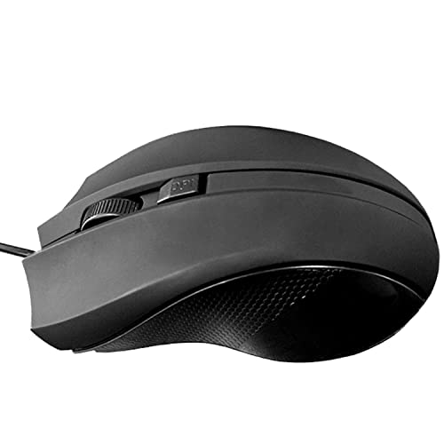 SIMPLETEK – Maus Verdrahtet Mit Draht Gummiert Ergonomische E Leicht Einstellbare USB 2.0, 1600DPI, Schwarz von SIMPLETEK