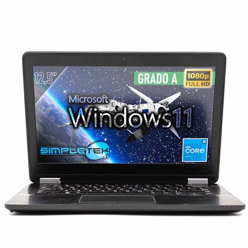 SIMPLETEK - Notebook 12.5 Zoll Core i5-6300U 2.30GHz 4GB RAM 480GB SSD WebCam HDMI WiFi BT Windows 11 Professional Laptop PC (Generalüberholt) von SIMPLETEK
