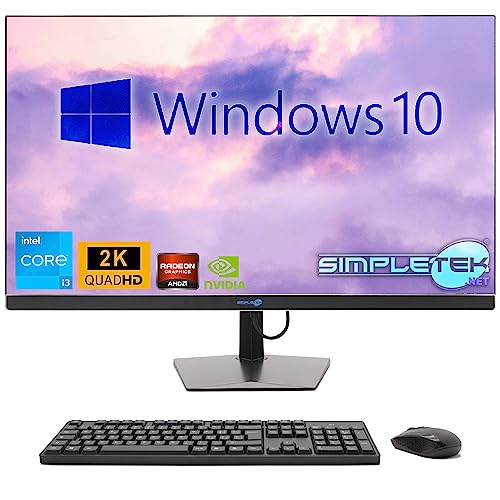 SIMPLETEK - PC AIO All In One 27" FHD Core i3 Dedizierte Grafikkarte GT730 4GB Windows 10 | 16GB RAM SSD 960GB | Leistungsstark, vielseitig, Grafik, Gaming von SIMPLETEK