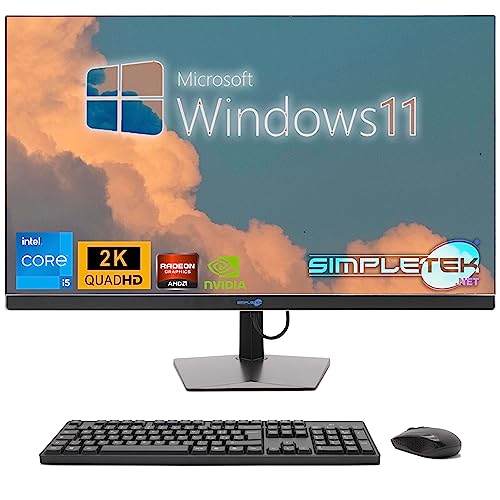 SIMPLETEK PC AIO All In One 27" FHD Core i5 Grafikkarte GT730 4GB Windows 11 | 16GB RAM SSD 960GB | Leistungsstark, vielseitig, Grafik, Gaming von SIMPLETEK