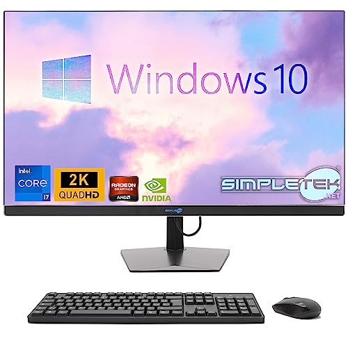 SIMPLETEK PC AIO All In One 27" FHD Core i7 Grafikkarte GT730 4GB Windows 10 | 16GB RAM SSD 960GB | Leistungsstark, vielseitig, Grafik, Gaming von SIMPLETEK