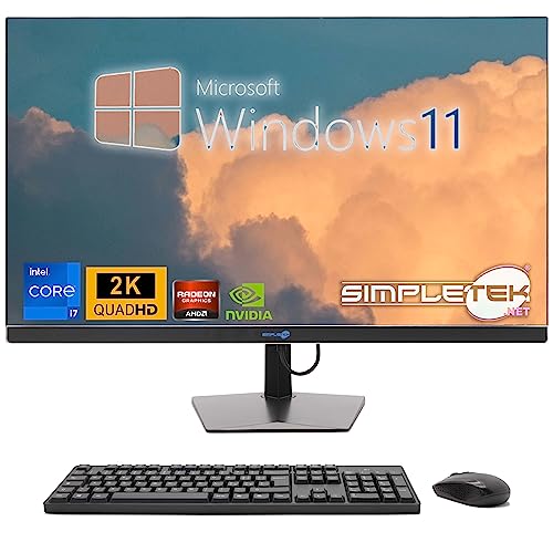 SIMPLETEK PC AIO All In One 27" FHD Core i7 Grafikkarte GT730 4GB Windows 11 | 16GB RAM SSD 960GB | Leistungsstark, vielseitig, Grafik, Gaming von SIMPLETEK