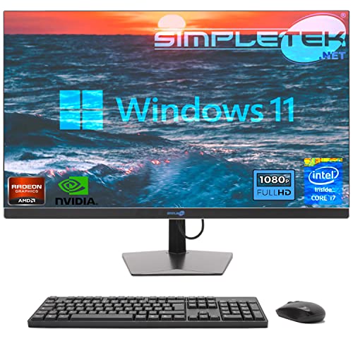 SIMPLETEK - PC All in One 27" FHD Core i7 Windows 11 Dedizierte Grafikkarte Radeon RX550 4GB | 16GB RAM SSD 2TB | Leistungsstark und vielseitig, Arbeit und Unterhaltung von SIMPLETEK