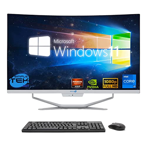 SIMPLETEK - PC All in One Display Curved 27" Core i7 Grafikkarte RX550 4GB Windows 11 | 16GB RAM SSD 960GB | Arbeit, Gaming von SIMPLETEK