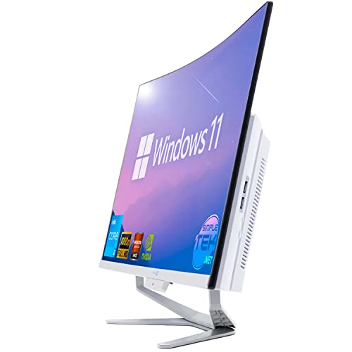 SIMPLETEK - PC All in One Display Curvo 27" Core i3 Grafikkarte GTX1660 6GB Windows 11 | 64GB RAM SSD 4TB | Arbeit, Gaming von SIMPLETEK
