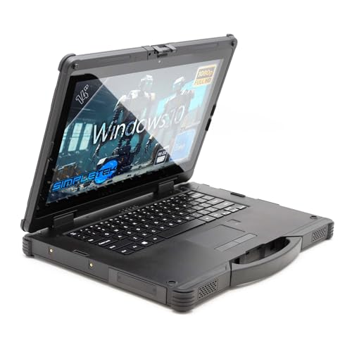 SIMPLETEK - Rugged Notebook 14 Zoll FHD Core i5 11Gen Dual Akku Windows 10 | 16 GB RAM SSD 960 GB | PC Industrielaptop Ultra Beständig gegen Staub Wasser IP65 von SIMPLETEK