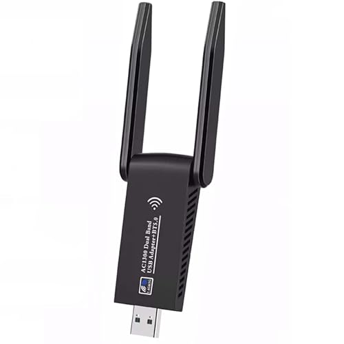 Simpletek USB-Stick WIFI 2.4G 1300Mbps | WiFi 5| Integriertes Bluetooth 5.0 | Dual-Ban 2.4 GHz und 5.8 GHz | USB 3.0 Schnittstelle | MU-MIMO Technologie von SIMPLETEK