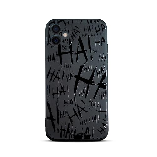 SIMPLYMDRN Slim für iPhone 12 Hülle – Joker Haha Design – Coole Hülle für Männer – Superhelden-Bösewicht Designer-Cover – schlank und flexibel (Jokester Schwarz) von SIMPLYMDRN