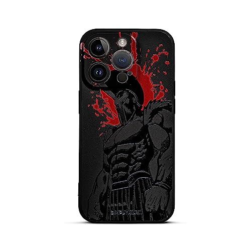 SIMPLYMDRN Slim für iPhone 14 Pro Hülle - Krieger Design - Coole Hülle für Männer - Fighter Assassin Case - Schlank und Flexibel (Destroyer Black) von SIMPLYMDRN