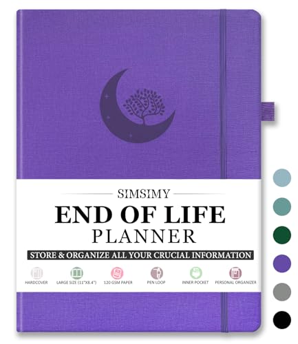SIMSIMY End of Life Planner, Guided Estate Planning Notebook, Final Arrangements Organizer for Beneficiary, Will Preparation, Last Wishes & Beerdigungsplanung, In Case of Death Organizer, 21,3 x 27,9 von SIMSIMY