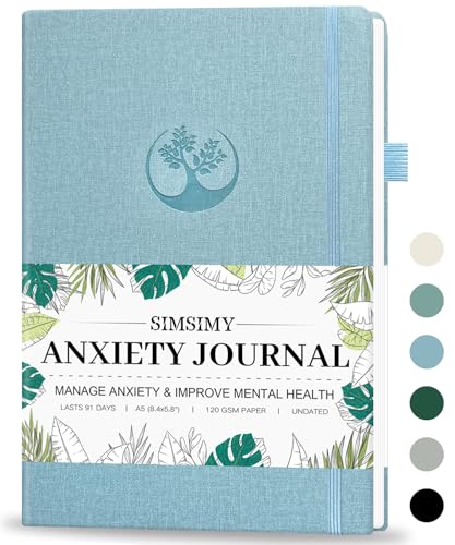 SIMSIMY A5 (5.8x8.4") Planner - Tagebuch zum Abbau von Angst und Stress von SIMSIMY