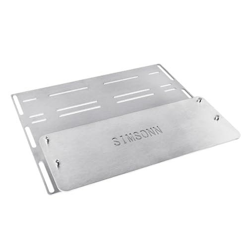 SIMSONN PRO Plus Pedale Sim Racing Pedale PC Racing Simulator Drucksensor Lastzelle HE Hydraulikpedale Silber Grundplatte（Stepping Board） von SIMSONN