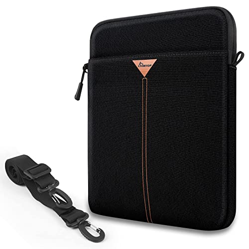 SIMTOP Tasche Ipad für12.9 Zoll,Umhängetaschen mit Aufbewahrungstaschen,kompatibel mit ipad air 2023 ipad 10 Generation Tasche,wasserdichte Tablet-Zubehör,Herren Tablettasche (Schwarz) von SIMTOP