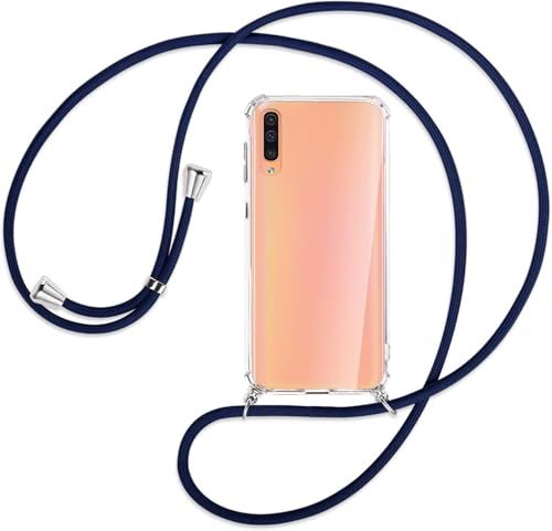 Handykette kompatibel mit Samsung Galaxy A50/ A50s/ A30s Handyhülle Transparent Silikon Schutzhülle - Necklace Hülle mit Band Handy-Kette Case mit Necklace Schnur mit Kette zum Umhängen,Navy blau Handykette kompatibel mit Samsung Galaxy A50/ A50s/ A30s Handyhülle Transparent Silikon Schutzhülle - Necklace Hülle mit Band Handy-Kette Case mit Necklace Schnur mit Kette zum Umhängen,Navy blau von Majen