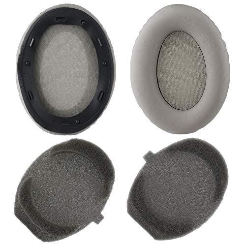 WH1000XM3 Ohrpolster Ersatz-Ohrkissen Kit Muffs Teile Kompatibel mit Sony WH-1000XM3 Bluetooth Noise Cancelling Kopfhörer. (Silber) von SINDERY