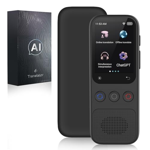Sprachübersetzer Gerät, Translator Sofortübersetzer kein WLAN, ChatGpt AI Übersetzungsgerät mit Sprachausgabe, WIFI/Hotspot/Offline, S80 Sprachübersetzer Gerät, Translator Sofortübersetzer kein WLAN, ChatGpt AI Übersetzungsgerät mit Sprachausgabe, WIFI/Hotspot/Offline, S80 von SINGCHUNGTE