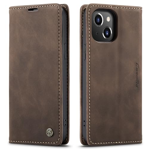 SINIANL Lederhülle für iPhone 15 Hülle Brieftasche, für iPhone 15 Wallet Case Book Folding Flip Folio Case mit Magnetständer Kartenfächer Schutzhülle für iPhone 15, Kaffee SINIANL Lederhülle für iPhone 15 Hülle Brieftasche, für iPhone 15 Wallet Case Book Folding Flip Folio Case mit Magnetständer Kartenfächer Schutzhülle für iPhone 15, Kaffee von SINIANL