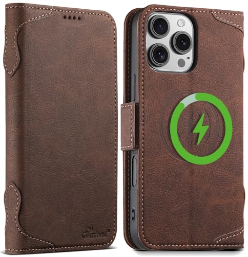 SINIANL Schutzhülle für iPhone 16 Plus, MagSafe-kompatibel, Leder-Folio-Schutzhülle mit Kartenfächern und Ständer, Braun SINIANL Schutzhülle für iPhone 16 Plus, MagSafe-kompatibel, Leder-Folio-Schutzhülle mit Kartenfächern und Ständer, Braun von SINIANL