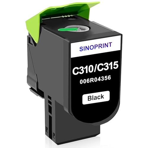 SINOPRINT C310 C315 Schwarz Druckerpatronen Kompatibel mit Xerox C310 Toner Xerox C315 Toner für Xerox C310 C310DNI C310DNIM C315 C315DNI(Schwarz, 006R04356) von SINOPRINT