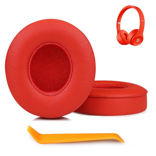 SINOWO Ersatz-Ohrpolster für Beats Solo 2 & Solo 3 kabellose On-Ear-Kopfhörer, Solo2 Solo3 Ohrpolster mit Geräuschisolierung, Memory-Schaum, weiches Protein-Leder, Zitrusrot SINOWO Ersatz-Ohrpolster für Beats Solo 2 & Solo 3 kabellose On-Ear-Kopfhörer, Solo2 Solo3 Ohrpolster mit Geräuschisolierung, Memory-Schaum, weiches Protein-Leder, Zitrusrot von SINOWO