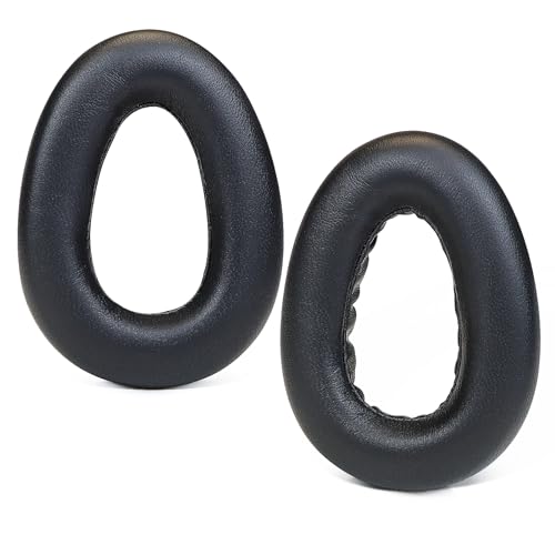 SINOWO Ersatz-Ohrpolster für Sennheiser PXC480 PXC 550 PXC 550-II Wireless MB660 UC, MB 660 MC Kopfhörer, Ohrpolster mit hochdichter Geräuschisolierung, Memory-Schaum (Schaffell, Schwarz) von SINOWO
