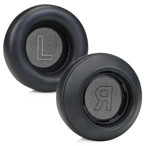 SINOWO Lammfell-Ohrpolster, Ersatz-Ohrpolster aus Schaffell für Bang & Olufsen Beoplay Portal, kabellose Gaming-Kopfhörer mit Geräuschunterdrückung, Memory-Schaum (Schwarz / Anthrazit) von SINOWO