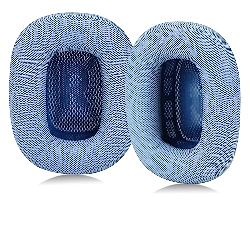 SINOWO Ohrpolster für Apple AirPods Max Kopfhörer, Ersatz-Leder-Ohrpolster, schweißfest, mit Magnet, Proteinleder und Memory-Schaum (blau) von SINOWO