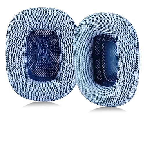 Sinowo Ohrpolster, Ersatz-Ohrpolster für AirPods Max Kopfhörer, Ohrpolster mit Geräuschisolierung, Memory-Schaum, weiches Proteinleder (blau) von SINOWO