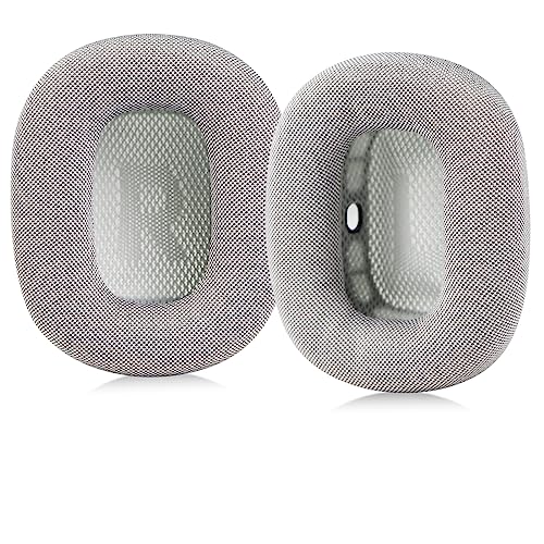 Sinowo Verbesserte Ohrpolster für Apple AirPods Max Kopfhörer, Netzgewebe, Ersatz-Ohrpolster mit Memory-Schaum und Magnet, näher am Original (Silber) von SINOWO