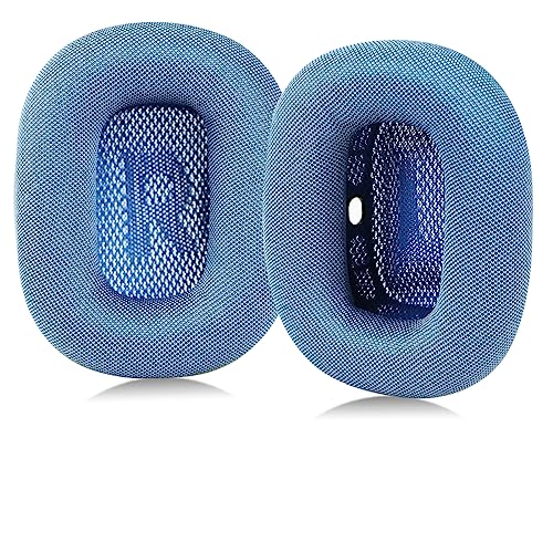 Sinowo Verbesserte Ohrpolster für Apple AirPods Max Kopfhörer, Netzstoff, Ersatz-Ohrpolster mit Memory-Schaum und Magnet, näher am Original (blau) von SINOWO