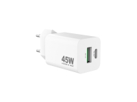 Sinox PRO 230V USB-A+USB-C PD Ladegerät 45W. Weiß von SINOX