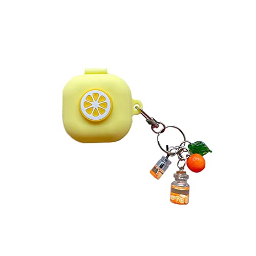 3D Fruit Headphones Case Compatible with Samsung Galaxy Buds Live (2020) Silicone Case with Lovely Accesories Kids Teens Girls Women Funny Kawaii Cover for Galaxy Buds Pro (2021) (Yellow Lemon) von SINQERISHT