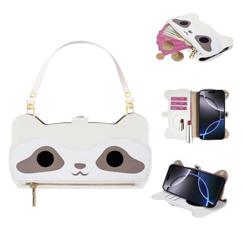 SINQERISHT Handykette Handyhülle für iPhone 13 Wallet Hülle Leder mit Reißverschluss Kartenfach Ständer und Armband【Spiegel】 Handytasche Magnetverschluss Waschbären Klapphülle SINQERISHT Handykette Handyhülle für iPhone 13 Wallet Hülle Leder mit Reißverschluss Kartenfach Ständer und Armband【Spiegel】 Handytasche Magnetverschluss Waschbären Klapphülle von SINQERISHT