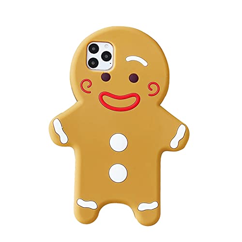 SINQERISHT Weihnachten Handyhülle für Apple iPhone 11 Hülle Lustig Süße 3D Lebkuchenmann Silikon Schutzhülle Gel TPU Bumper Stoßfeste Cover Case für Junge Mädchen von SINQERISHT