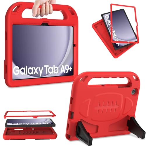 SINSO Kinder-Schutzhülle für Samsung Galaxy Tab A9 Plus 27,9 cm (11 Zoll) 2023 (Modell SM-X210/X216/X218N), eingebauter Displayschutz, stoßfester Griff, Ständer, Kinderhülle für Tab A9 Plus 11 Zoll, von SINSO