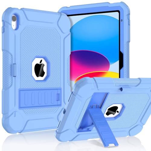 SINSO iPad 10. Generation Hülle 10,9 Zoll 2022 mit Ständer, strapazierfähig, stoßfest, Schutzhülle für iPad 10. Generation 2022, Hellblau von SINSO