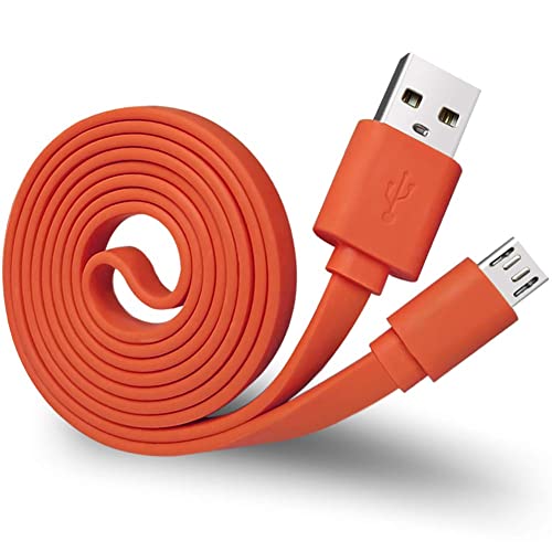 Replacement Micro USB Charger Flat Cable Cord,Fast Charging Power Supply Cable Line for JBL Speaker Logitech UE Boom GO Xtreme Charge Clip Flip 2 2+ 3 4 Pluse Earphone Headphone 3ft von SIOCEN