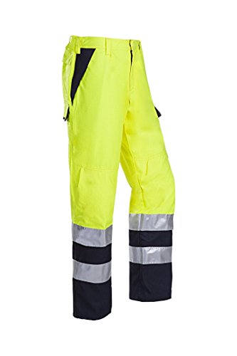 SIOEN 022VN2PF9049I48 Matour Hi-Vis Hose mit ARC Schutz, lang 48, gelb/navy von Sioen