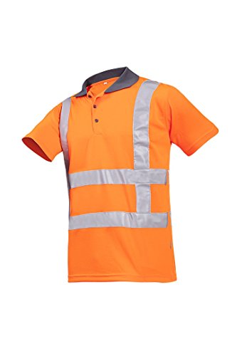 SIOEN 3868A2MBEFC12XL Genari Hi-Vis Polo-Shirt, XXL, Orange von Sioen