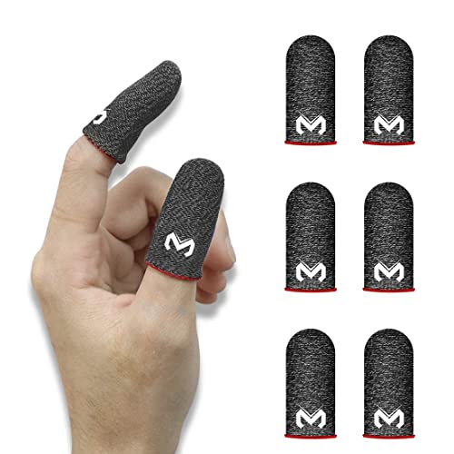 SIOPPKIK - Mobile Gaming Finger Sleeve (6er Pack) - PUBG Finger Sleeves mit Anti-Sweat Effekt - für jedes Spiel und Mobilgerät - inkl. Mikrofasertuch [Video Game] von SIOPPKIK