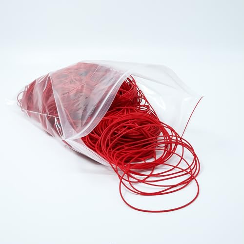 SIOUX Große elastische Gummiringe aus Silikon, 2 mm breit, rot, universell einsetzbar, wiederverwendbar, 1000 Stück von SIOUX